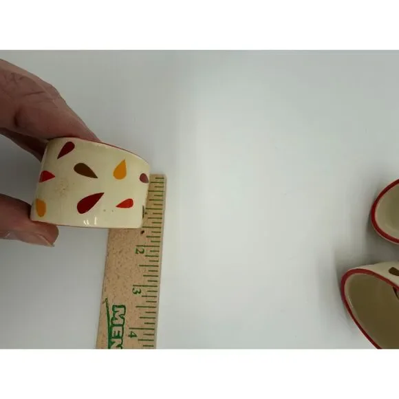 ceramic napkin rings set of 4 - Picture 4 of 4